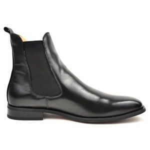 Genuine Leather Slip On Winter Dress Chelsea Boot